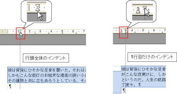 インデント設定