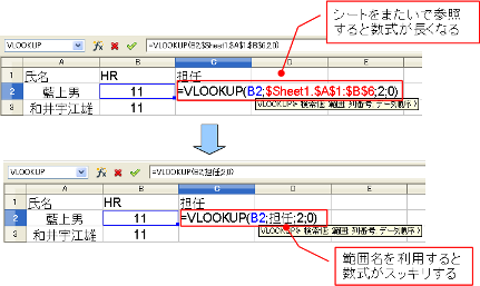 数式に範囲名を利用する