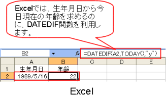 DATADIF関数